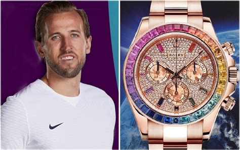 Harry Kane wears Rainbow Rolex Daytona at the FIFA World Cup